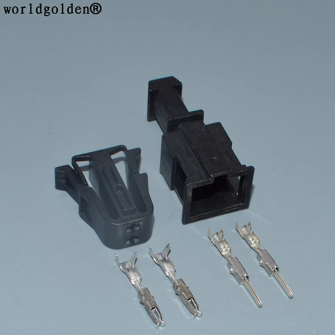 Worldgolden 1.5mm 2pin for VW auto electrical plug 535972721 plastic cable male female connector 535 972 721535 972 731