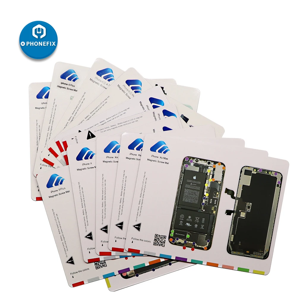 Assorbimento magnetico dello strumento di riparazione dei componenti metallici della stuoia della vite per iPhone 11 XS MAX X 8 cuscinetto di guida di smontaggio apertura del cuscinetto di lavoro di riparazione