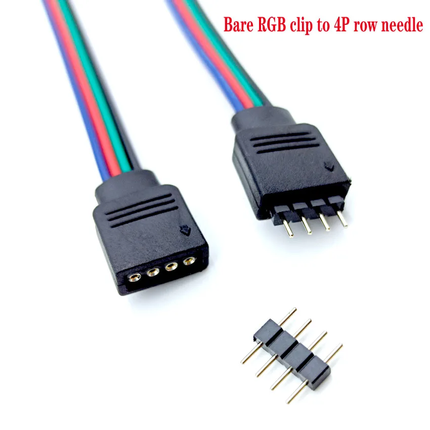 5 sztuk 4Pin taśmy Led RGB drutu kabel bez lutowania podłączyć do RGB 5050 taśmy Led 3528 wstążka akcesoria do lamp