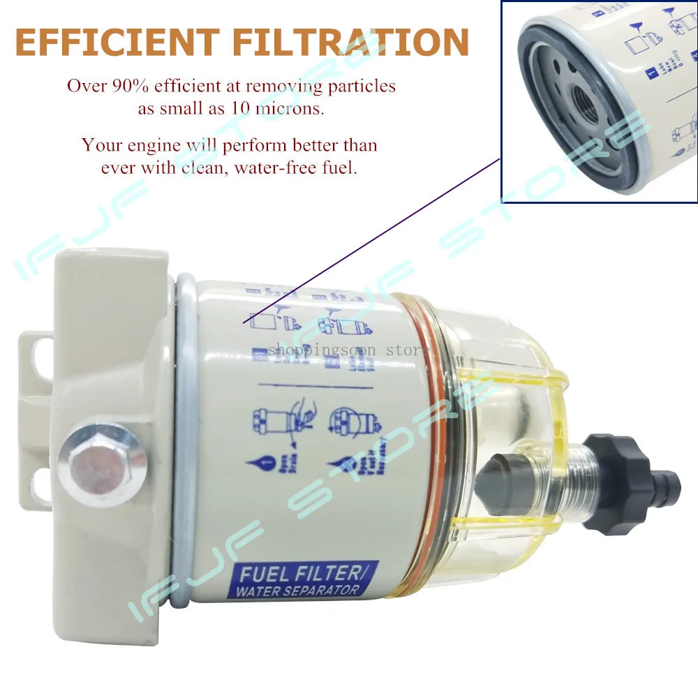 iFJF R12T Fuel/ Water Separator Filter diesel engine for Racor 140R 120AT S3240 NPT ZG1/4-19 Automotive Parts Complete Combo