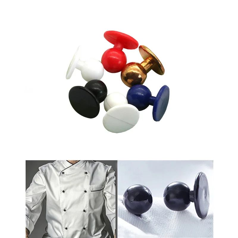 10Pcs 18MM colore Chef fibbia bottoni in Nylon uniformi ristorante giacca da cuoco uniforme abito abiti da lavoro accessori pulsante