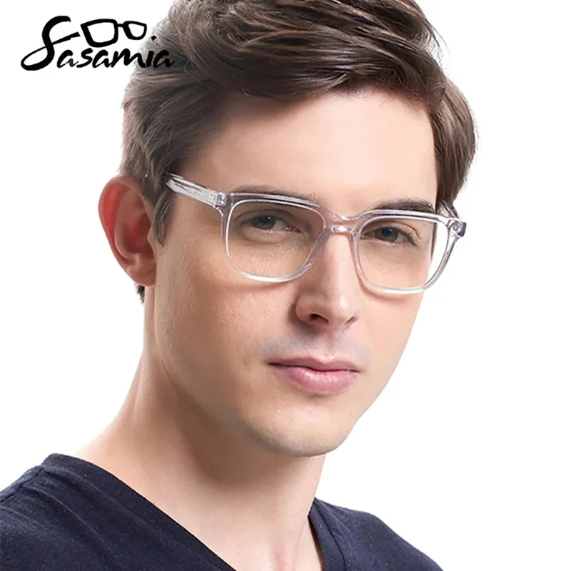 SASAMIA optic glasses frame Unisex eyeglass Acetate Rectangle prescription glasses myopia glasses woman and man glasses WD1067