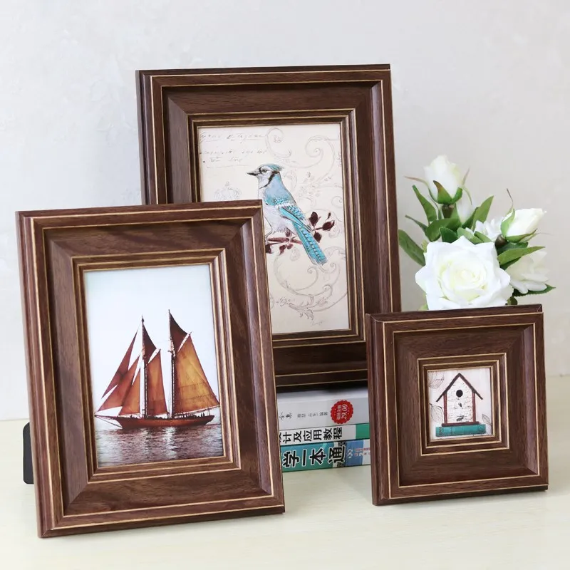 3/5/6/7/8/10 Inch Photo Frames Painting Photo Frames Rectangle Retro Family Baby Picture Frames Photo Display Holder Vintage 1pc