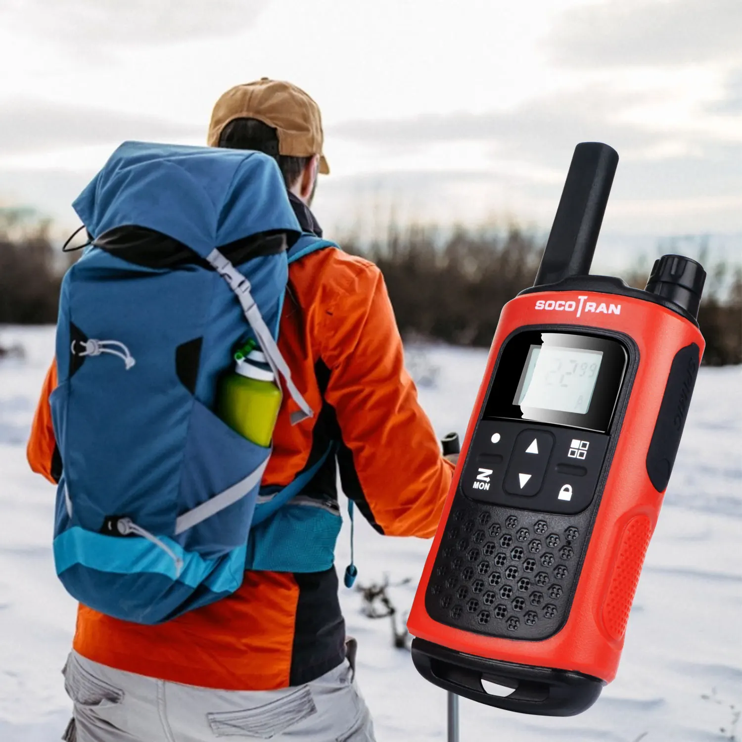 Walkie Talkies for Adults Rechargeable Two-Way Radio SOCOTRAN VOX LED Flashlight 5 Miles Long Range for Camping Hiking Skiing