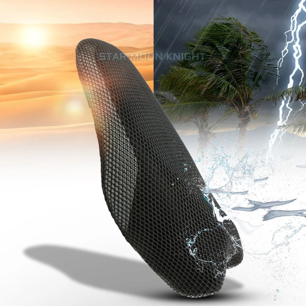 Motorcycle Passenger Seat Cushion For Suzuki V-Strom 650 VStrom 1000 DL 650 DL1000 DL250 Accessories 3D Mesh Fabric Seat Cover