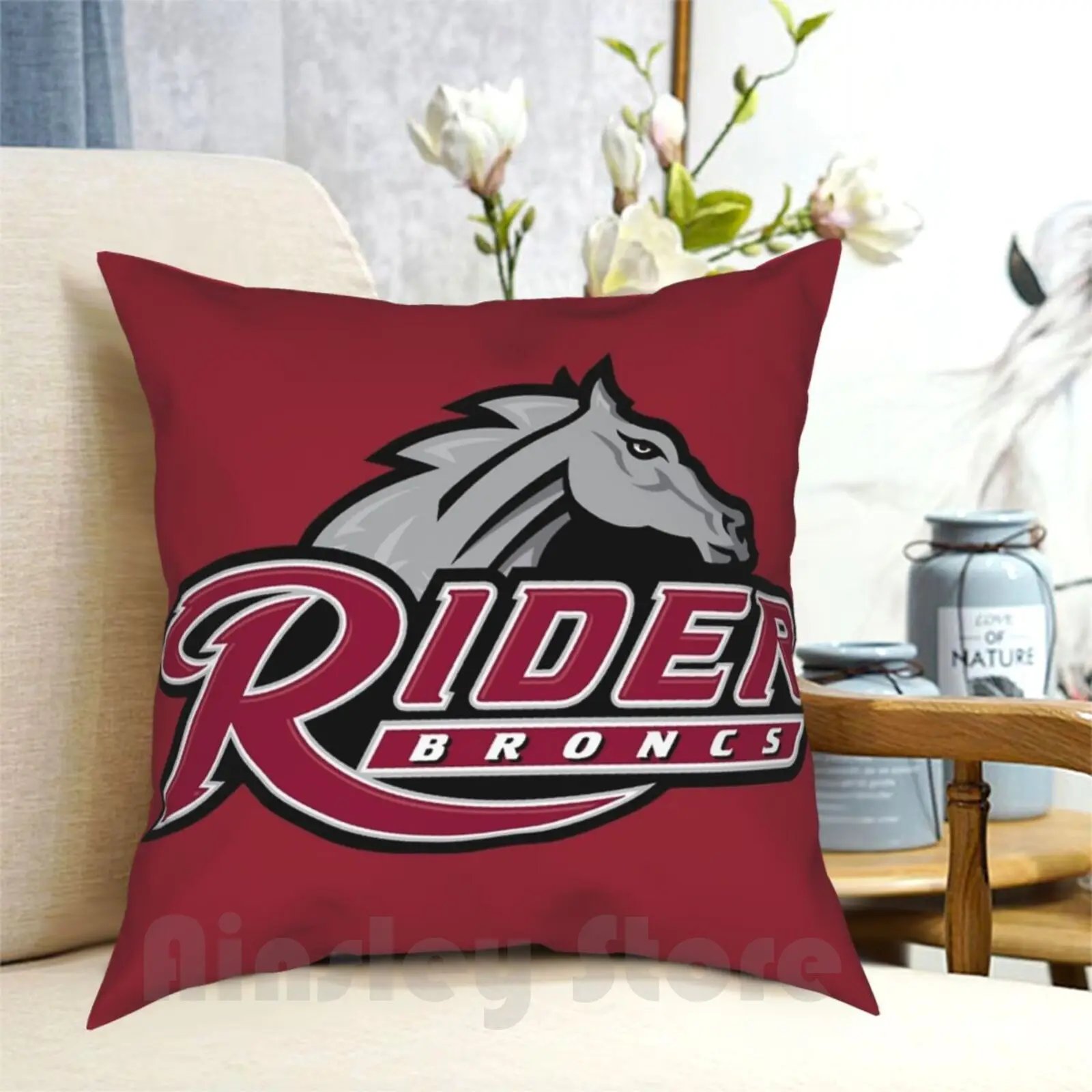 Rider Broncs Pillow Case Printed Home Soft Throw Pillow Rider Broncss Athletic Teams Team Logos Sport Club Fans Moms