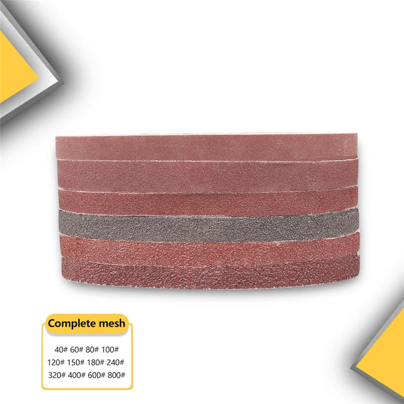 10 pçs 20*520mm lixa cintos 60-800 grãos lixa bandas abrasivas para lixadeira ferramenta abrasiva madeira metal polimento