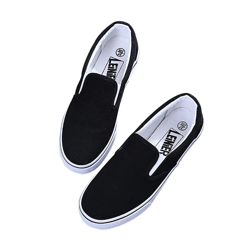 Excargo Canvas Shoes Women White Sneakers Slip On Lazy Shoes 2021 Spring Student Flat Canvas Vulcanize Sneakers for Men