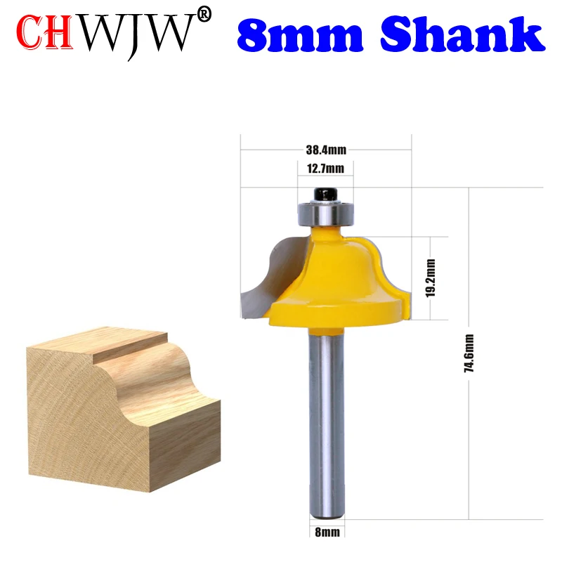 CHWJW 1-2pc 8mm Shank Wainscoting Roman Ogee & Pedestal Router Bit C3 Carbide Tipped Wood Cutting Tool woodworking router bits