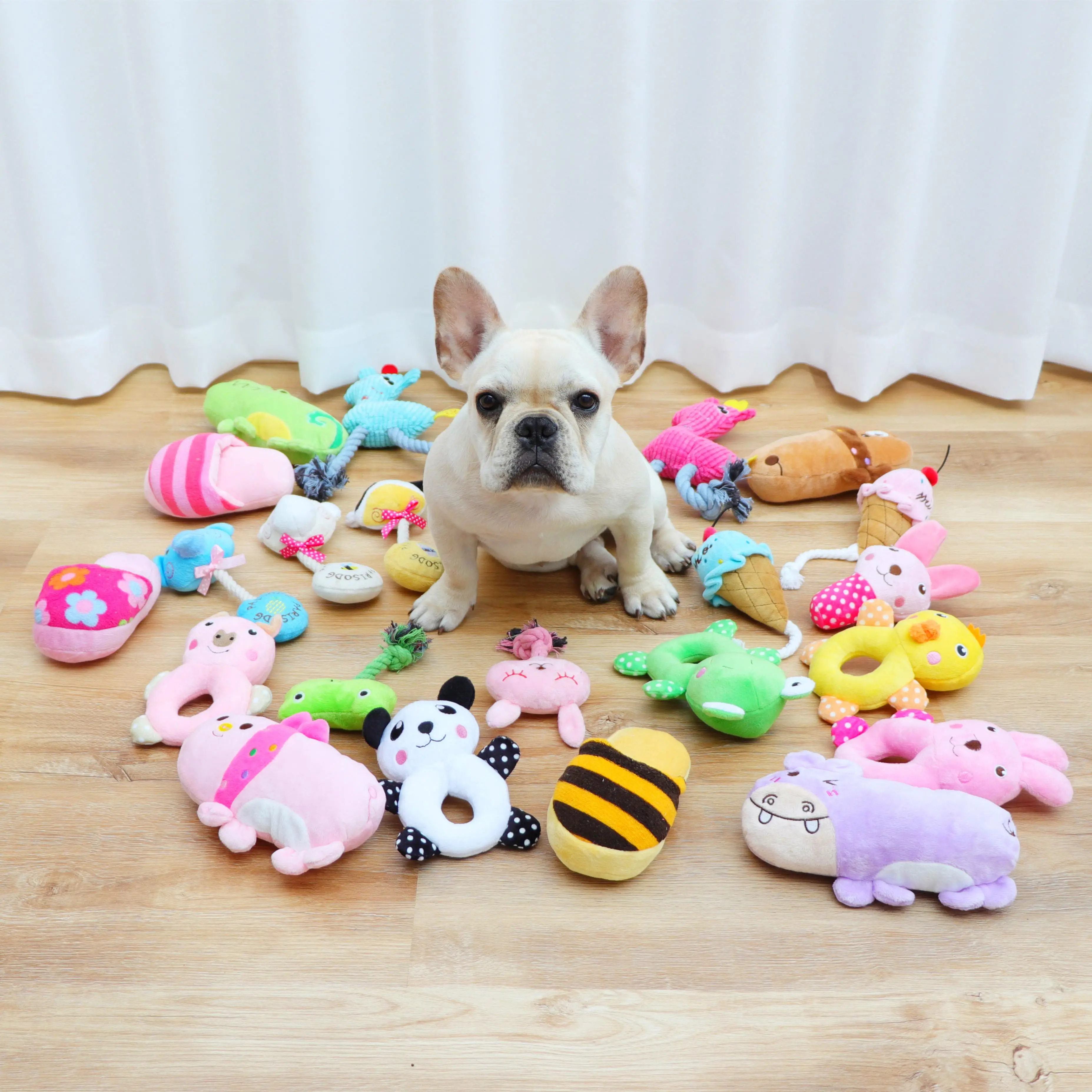 

Cute Plush Dog Toys Stuffed Squeaky Toys Lovely Pet Dog Puppy Cat Tugging Chew Quack Sound Toy Peluche Dogs Interactive Supplies