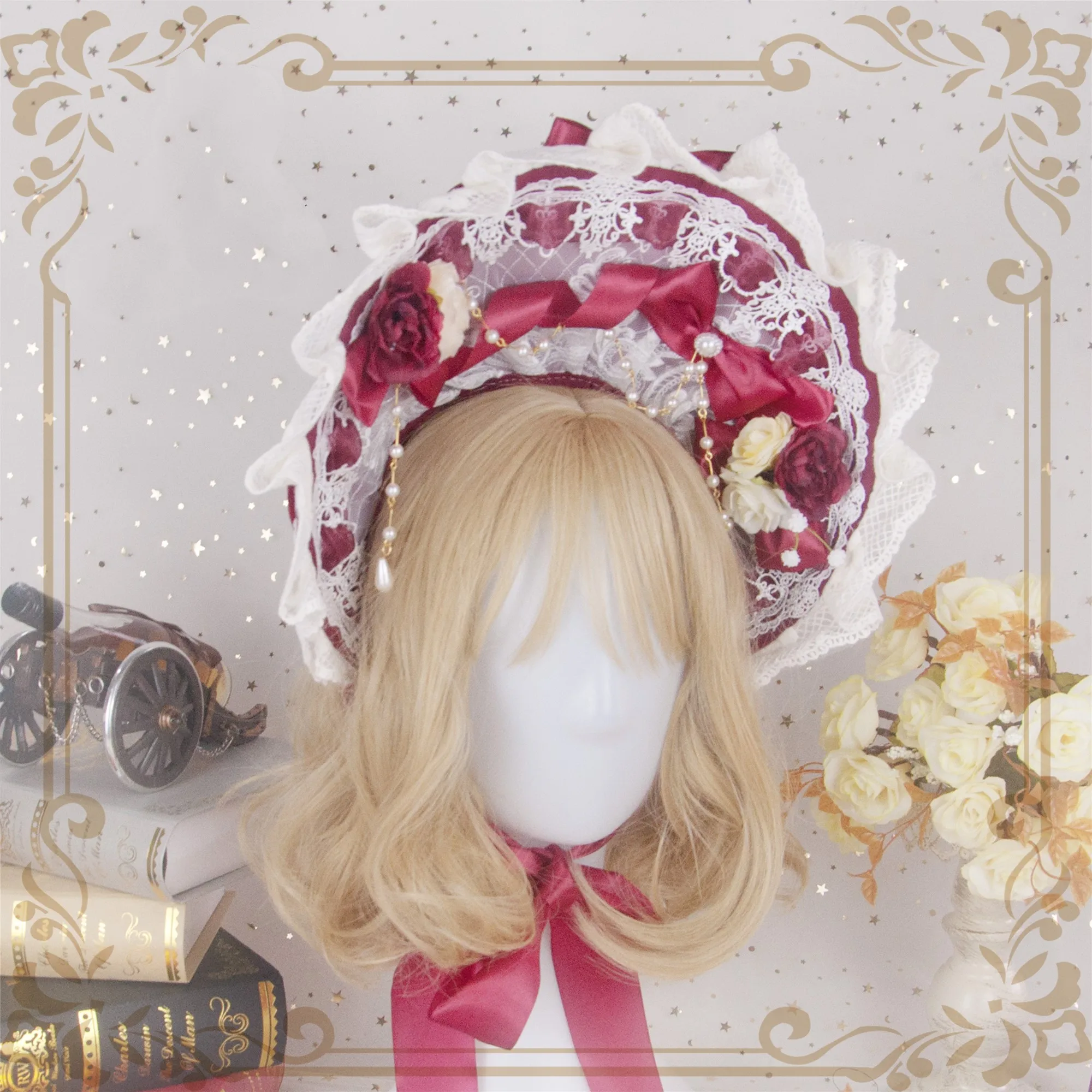 

Сладкий головной убор Lolita коллекция Kawaii для девочек Kc Готическая Лолита повязка лоли с бантом и повязка на голову для кавайной девушки лоли Cos Kc Bnt