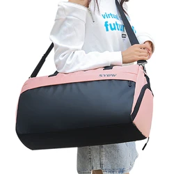 Female Dry And Wet Separation Fashion Casual Duffle Bag Large Capacity Handbag Weekend Travel Bag For Women