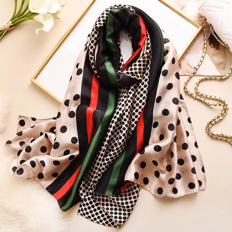 Women New Style Seaside Beach Quality Shawl China Popular Fashion Silk Lady Autumn And Winter Beautiful Qrint Scarves Hijab