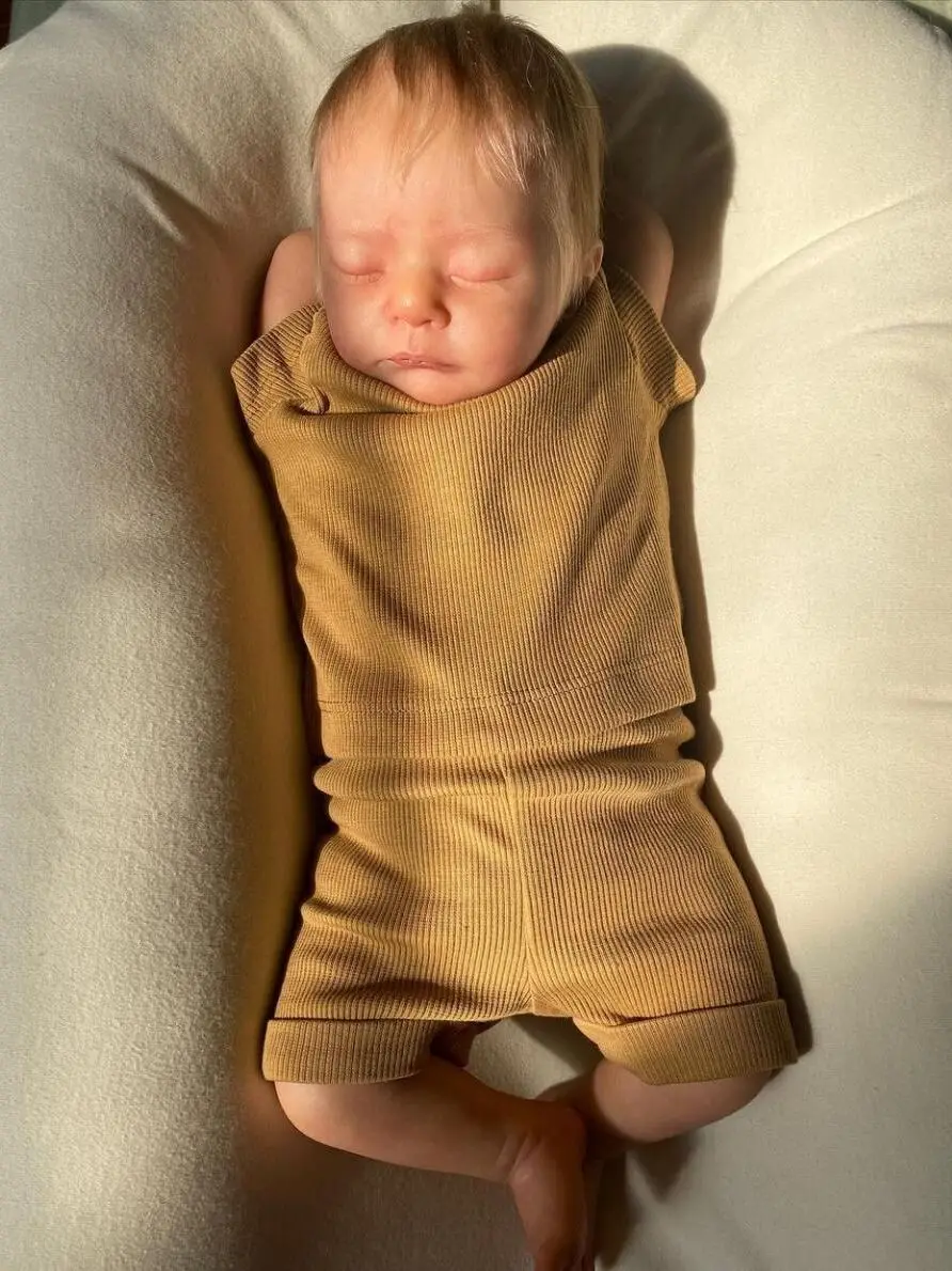 45 CM 3D-Paint Skin Soft Silicone Reborn Boy Baby Doll Toy For Girl Like Real 19 Inch Cloth Body Sleeping Alive Vessel Vein