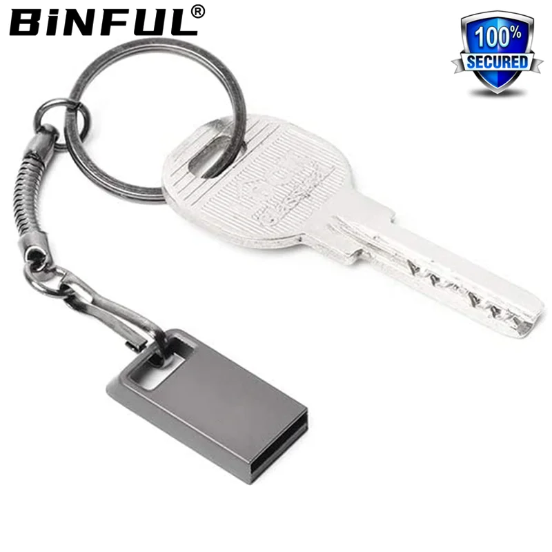 BINFUL Tiny USB флэш-накопитель 4G 8G 16G 32GB 64GB 128G Pen Drive Drive Rive Флешка Водонепроницаемый серый U диск Memoria Cel Stick Портативный