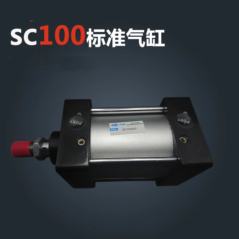 

SC100*200 Free shipping Standard air cylinders valve 100mm bore 200mm stroke single rod double acting pneumatic cylinder