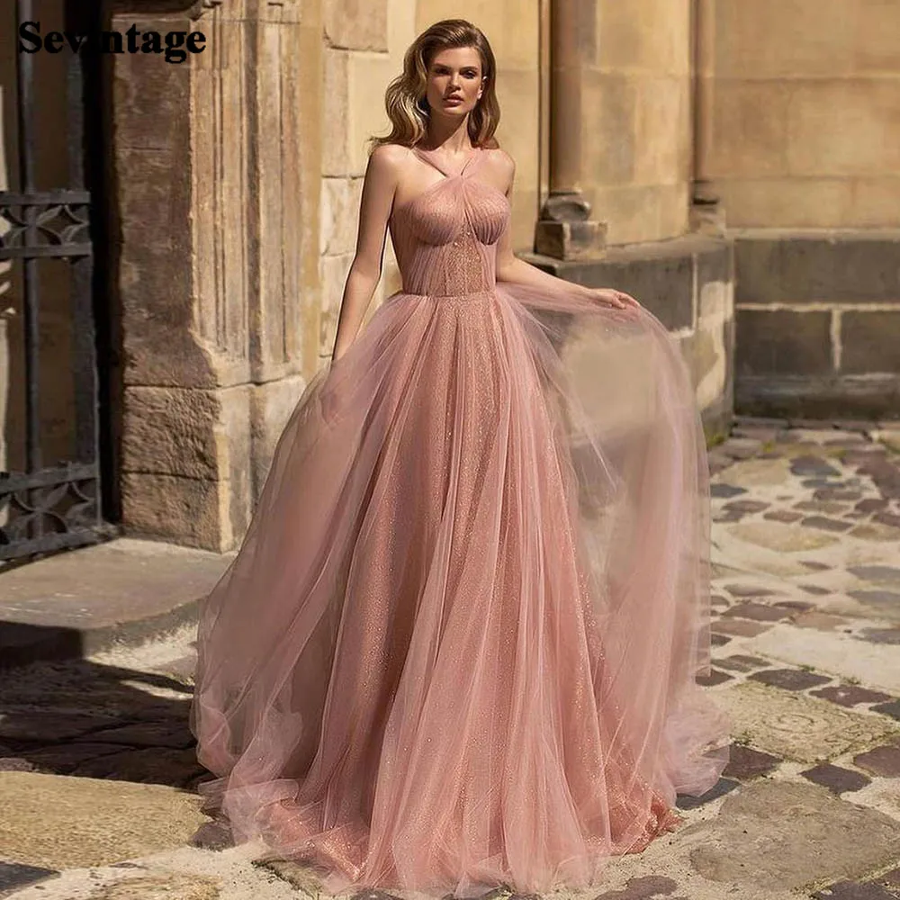 Robe de Soirée Longue Plissée en Tulle pour Femme, Tenue de Bal, Paillettes Modernes, Col Licou, DésoCumbria, Grande Taille, Événement Formel, Peu importe