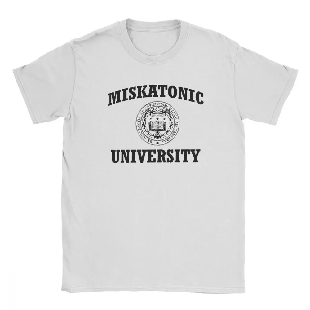 Miskatonic University T-Shirt for Men Necronomicon Call Of Cthulhu Lovecraft Fun 100 Premium Cotton T Shirt Graphic Sweatshirt