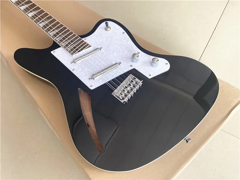 Custom edition Black light 12 string electric guitar lipstick pickup white pearl guard free shipping