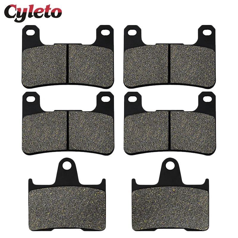 Cyleto Motorcycle Front Rear Brake Pads for Suzuki GSXR600 GSXR 600 GSXR750 GSXR 750 04-05 GSXR1000 GSXR 1000 K4 K5 K6 2004-2006