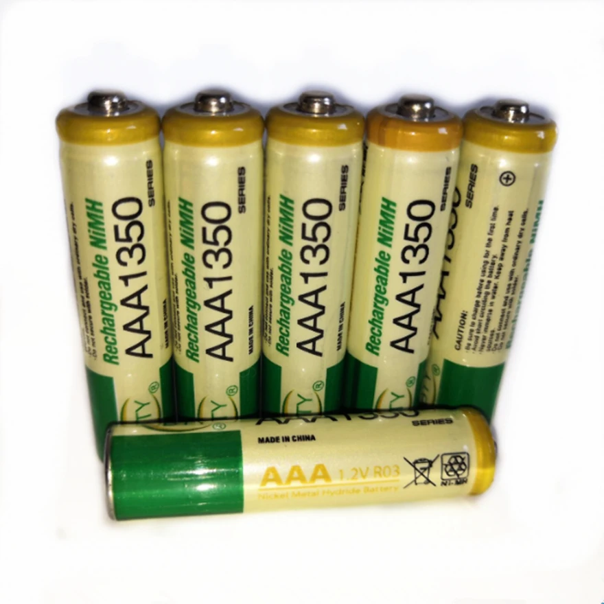 

6pcs/lot 1.2V AAA Rechargeable Battery High Power High Density 1350mAh AAA Rechargeable Ni-MH Battery for Children Toy Battery