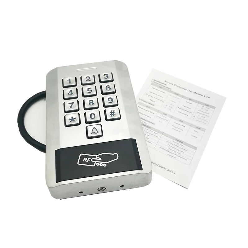 Waterproof Metal 125khz 13.56mhz Proximity Card Door Access Control System Door Lock Controller