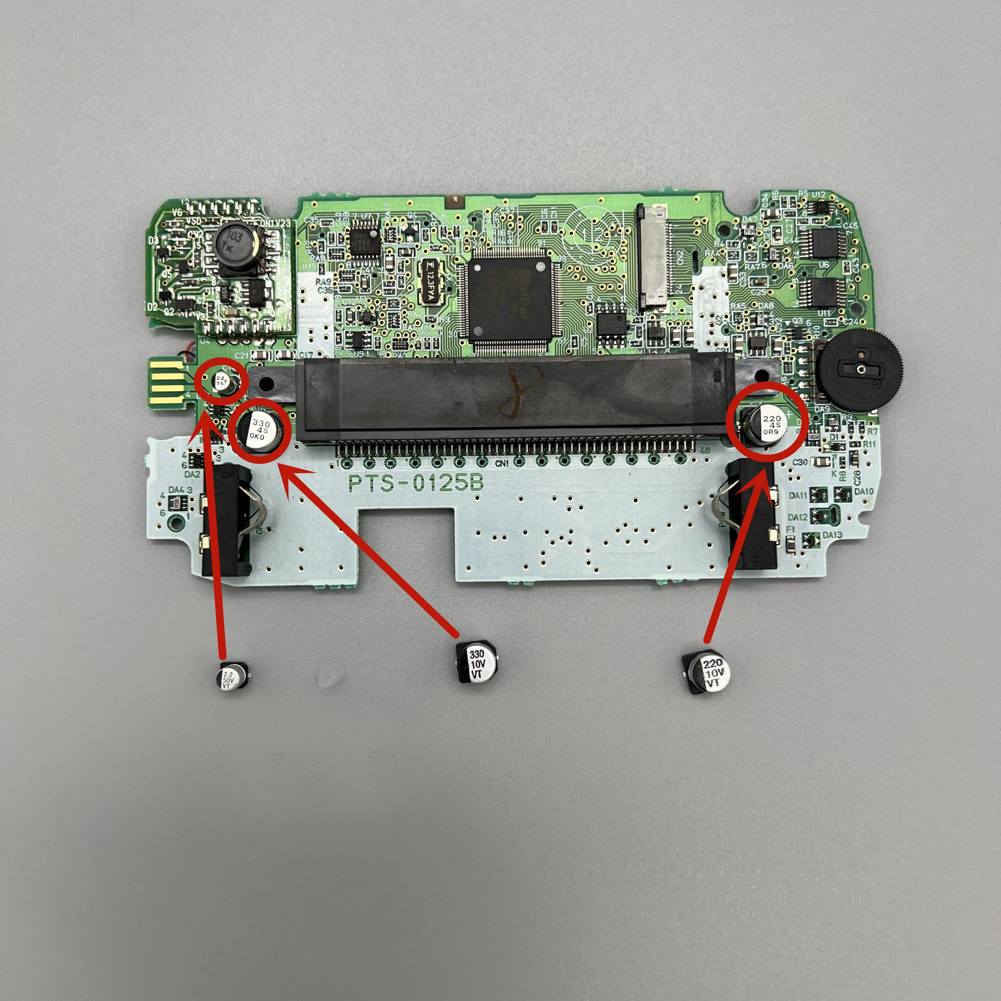 Alta qualità per Bandai Wonder Swan WSC condensatore della scheda madre 50V 10V 2.2uF 330uF 220uF parti di riparazione