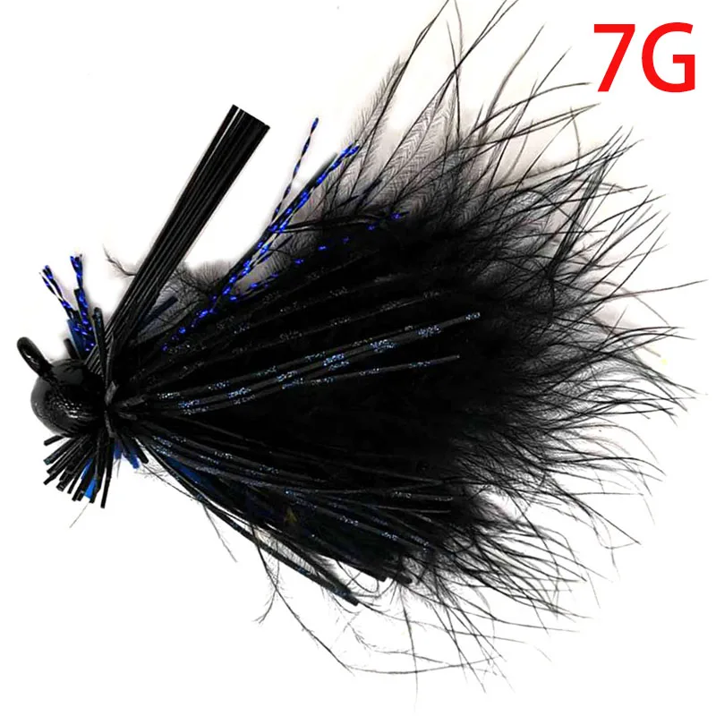 Mycena 7G/10G spinnerbait Weedless crankbait  fishing lure chatterbait Rubber Jig Hook with Silicone Skirt for Trout Perch Bass