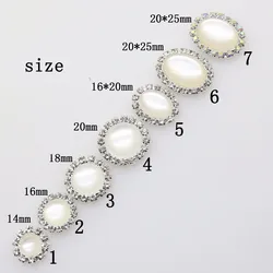 SKYE CIE 10Pc Milky white pebbles Diy jewelry Accessories rhinestones pedestal wedding embellishments caps Decoration For Making