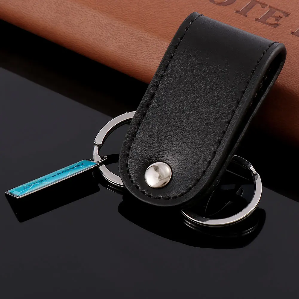 Fashion Men\'s Business Genuine Leather Belt Buckle Clip 2 Loops Key chain Key Ring Holder Men Apparel Accessories