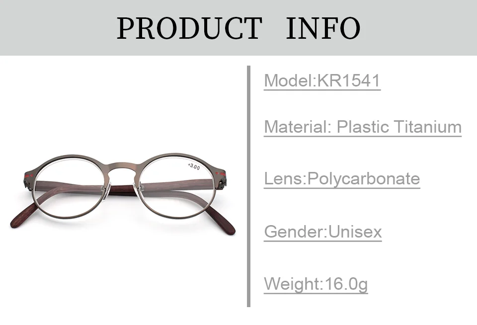 KAEDEK Männer und Frauen ultraleichte Lesebrille Retro-Kunststoff runder Rahmen Federscharnier hochwertige Dioptrienbrille – Detail 2