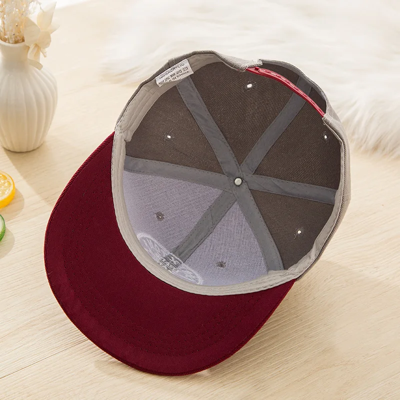 New Fashion Flat-Brimmed Baseball Cap Korean Hip Hop Snapback Cap Men Embroidery Letters All-match Sunshade Hat Women