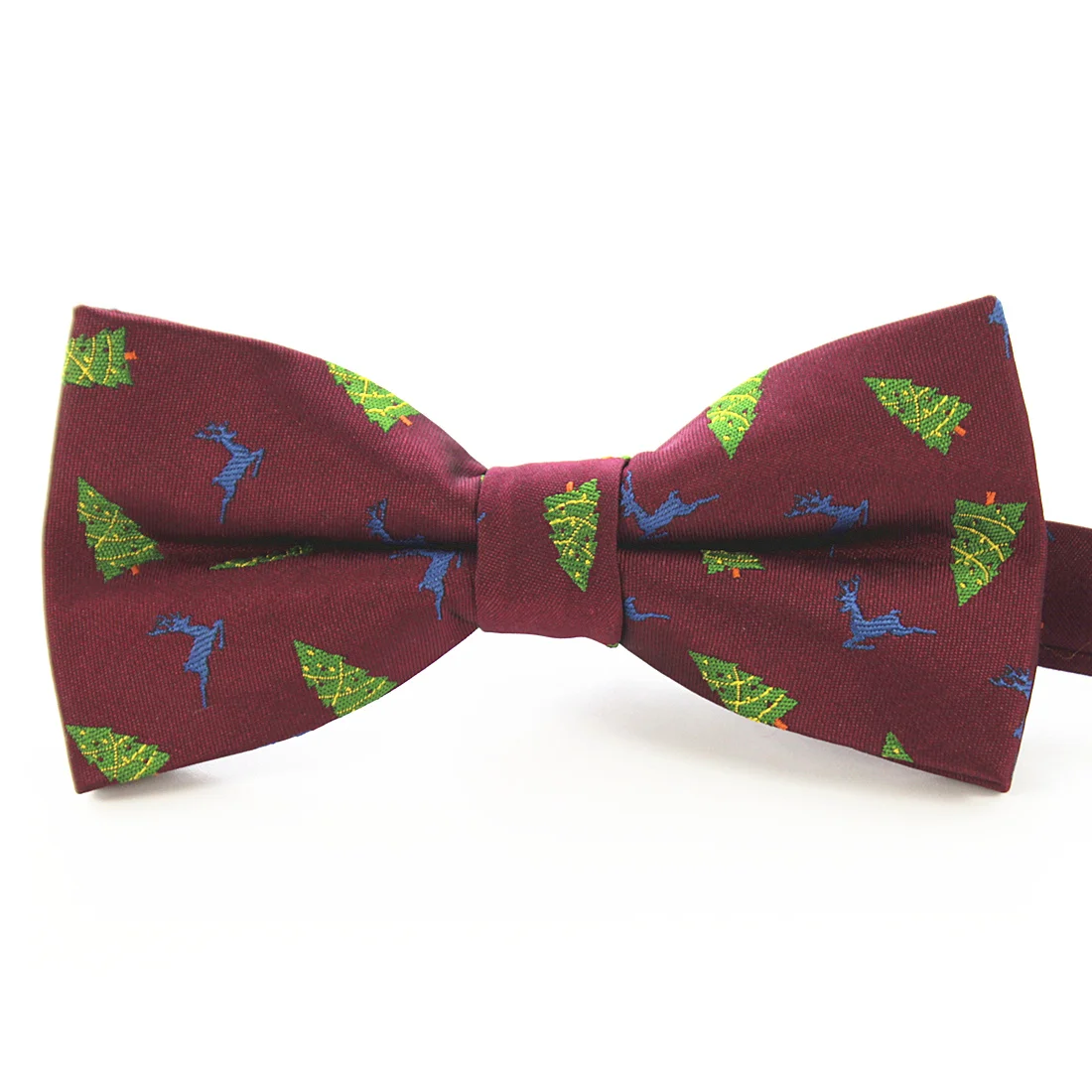 Gusleson Mode Kerst Tie Set Kerstboom Hoed Patroon Gedrukt Zijde Jacquard Geweven Rood Groen Vlinderdas En Vierkante Sjaal Festival