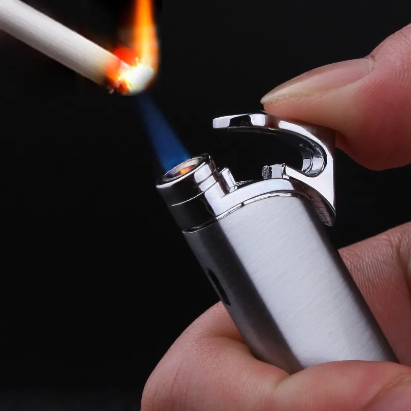 Compact Turbo Mini Gas Torch Lighter Windproof All Metal Jet Cigar Lighter 1300 C Butane No Gas Gadgets For Men Gift