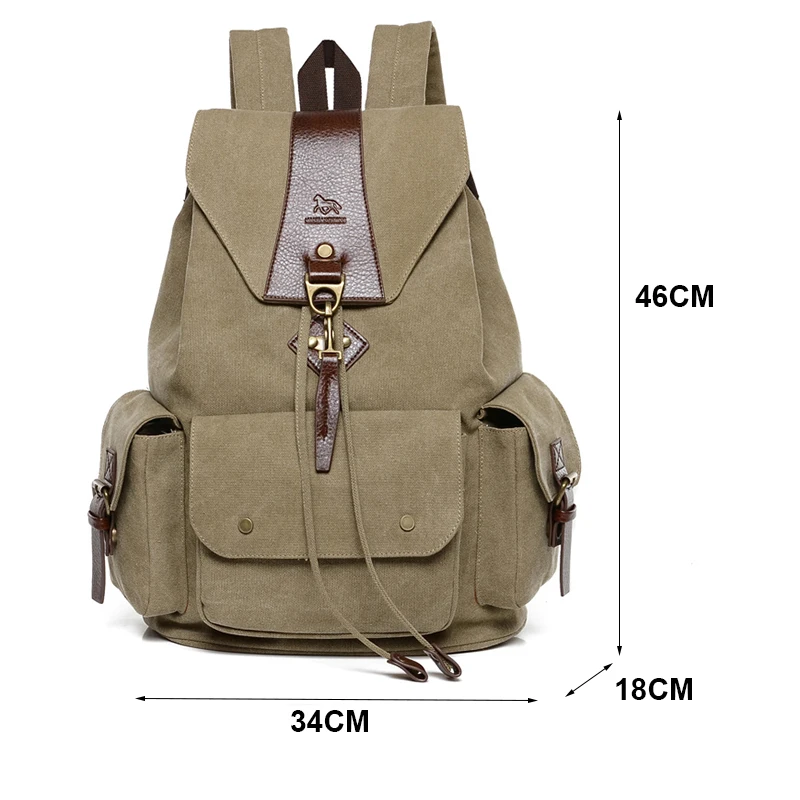 Manjianghong Business Leisure Travel Backpack Multi Functional Casual Canvas Bag Fashion Simple Personality Men Backpack Bag