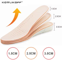 1.5/2.5/3.5cm Height Increase Insole For Shoes Women Man Height Increasing Shoes Pad Inserts Care Foot Pads Comfortable Soles