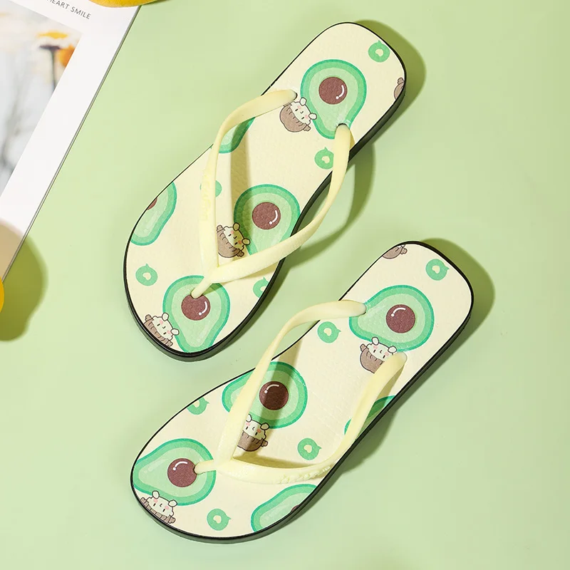 Frauen Süße Nette Cartoon Hausschuhe Student Strand Freizeit Nicht-slip Strand Flip-Flops