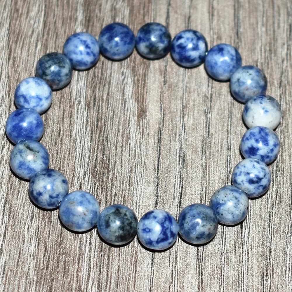 MG1167 New Mens 10 MM Blue Sodalite Bracelet Mens Yoga Mala Bracelet Gift for Husband Boyfriend Insomnia Bracelet