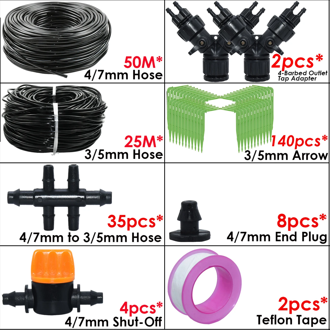 KESLA Garden 4/7 mm bis 3/5 mm Schlauch, automatische Bewässerung, Tropfbewässerungssystem, Kit, Ellenbogen-Emitter, Topfpflanze, Zuhause, Bonsai, Gewächshaus – Detail 8