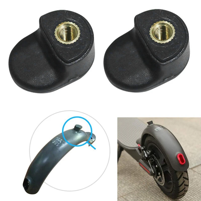 2Pcs Belakang Fender Mudguard Skuter Tubuh Lipat Kekuatan Hook Aksesoris untuk Xiaomi Mijia M365 Electric Scooter Skateboard Hitam