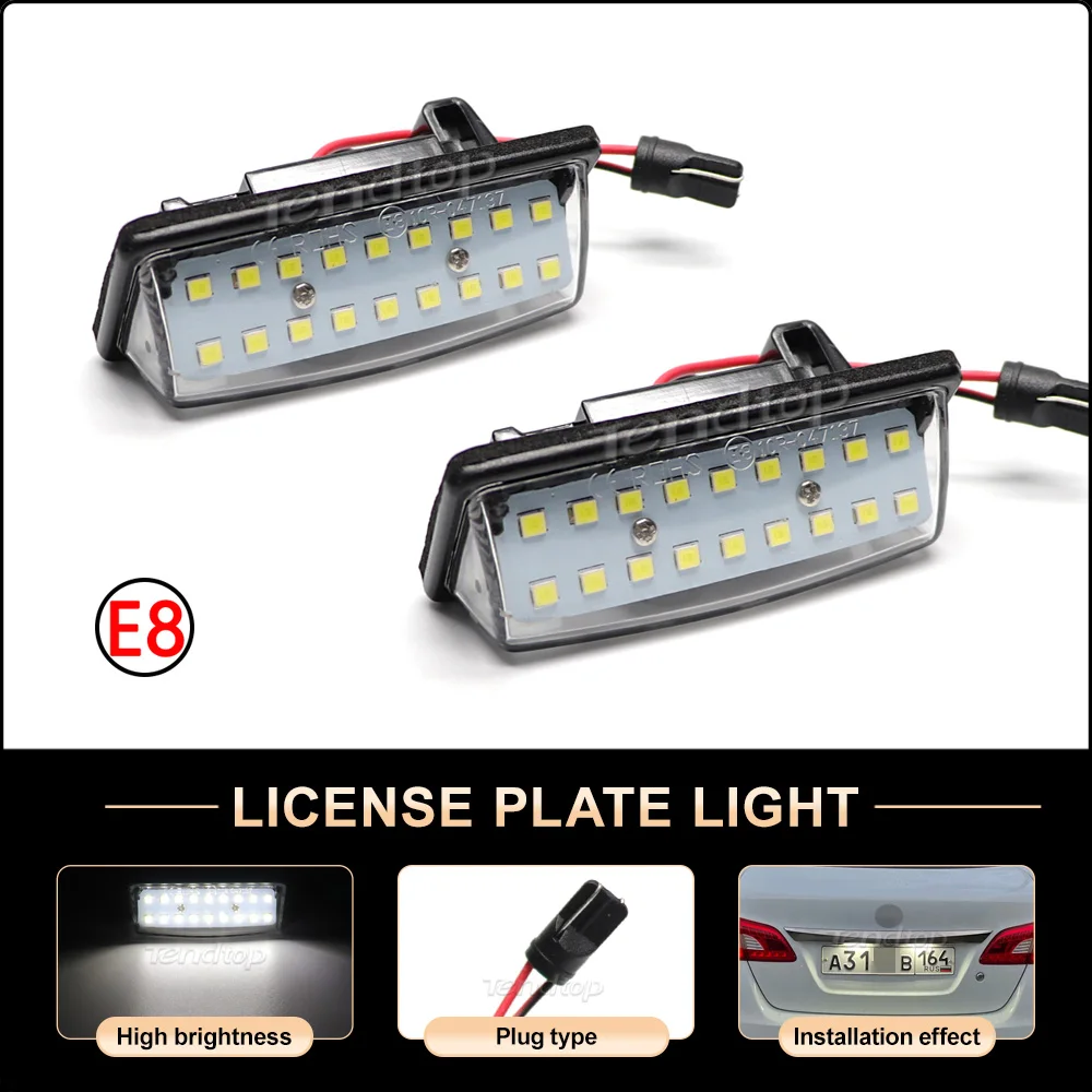 LED License Number Plate Lamp Car Number Light 18 SMD For Nissan TEANA J31 J32 Maxima Cefiro Altima Rogue Sentra Versa Murano