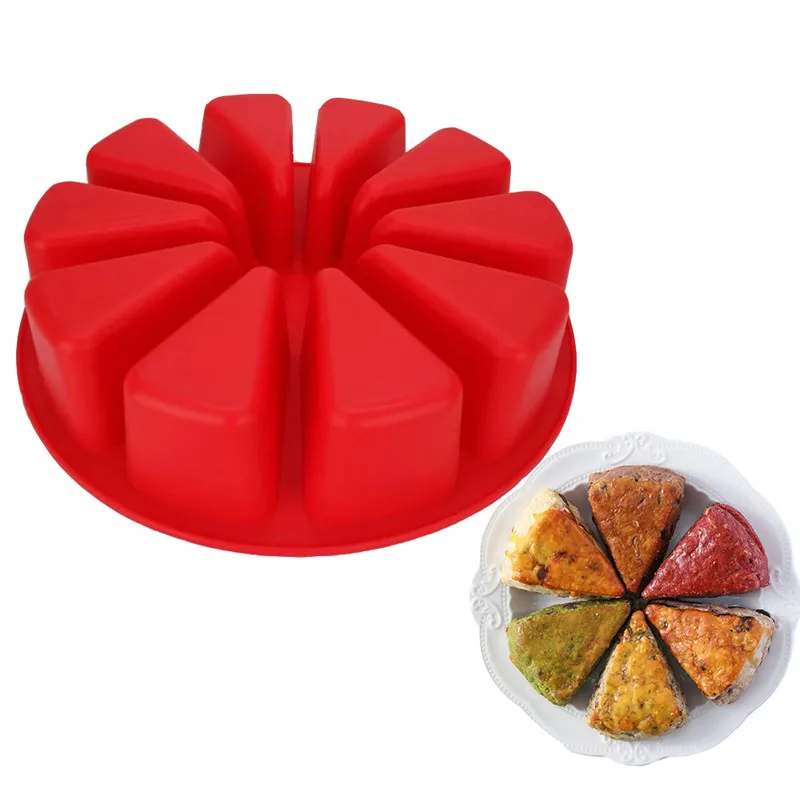 Silicone Buttered Scone Cake Mold Baking Food Bakeware Molds Pudding Triangle Cakes Mould Muffin Baking Tools