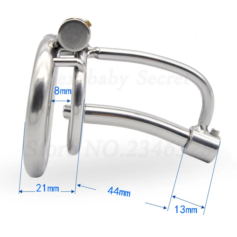 Stainless Steel Male Chastity Device,Detachable Cock Cage with Catheter,Penis Rings,Penis Plug,Sex Toys For Man