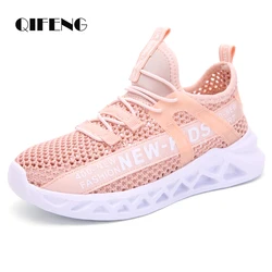 Fashion Casual Shoes Girls Light Sneakers Student Kid Summer 5 6 8 9 Black Mesh Sport Footwear Children Flat White Sandals Boys