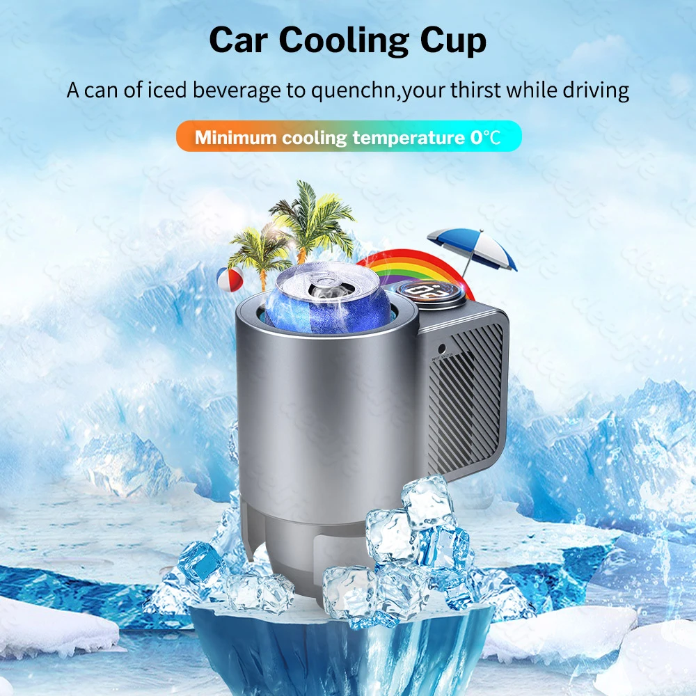 Deelife Can Cooler Car Cold Cup 12V for Auto Beverage Drinks Mug