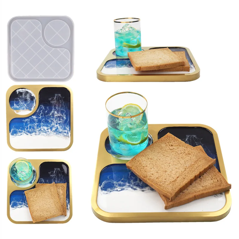 DIY Transparent Coaster Mold Snack Dessert Tray Epoxy Resin Mold Jewelry Tools Jewelry Molds Jewelry Accessories