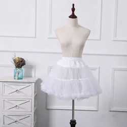 Witte Bloem Meisjes Petticoat Onderrok Cosplay Party Korte Jurk Lolita Ballet Rok Puffy Tutu Rok Cosplay Cocktail