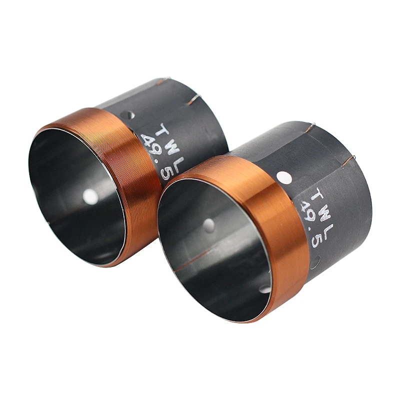 49.5mm Bass Voice Coil Black Aluminum Coil 4 Layers Round Wire For 50 core High-power Stage Subwoofer 6-8 OHM 350W-550W 2pcs