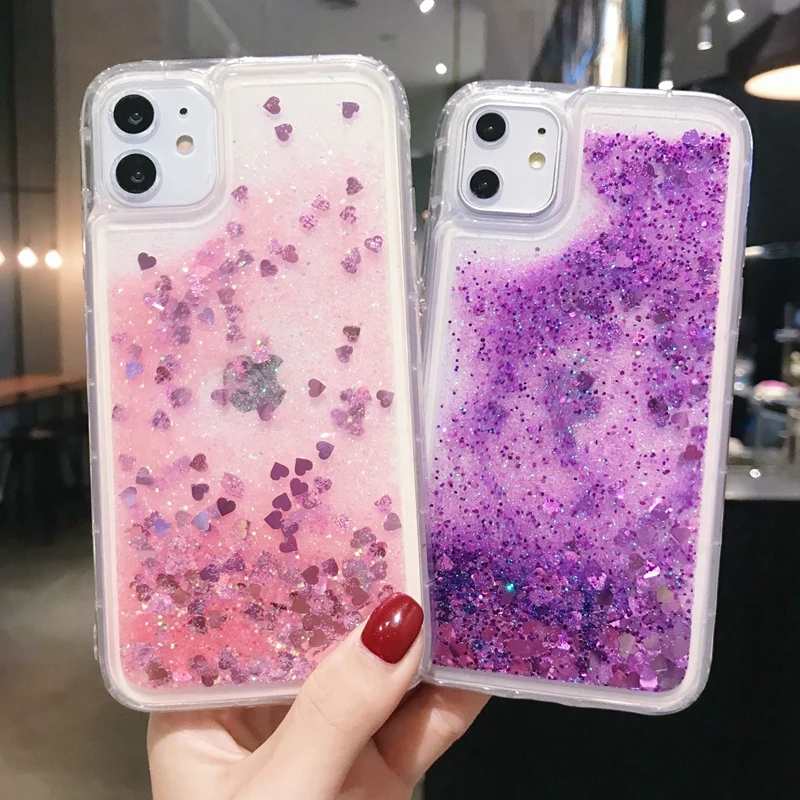 Liquid Glitter Quicksand Case For Xiaomi Redmi Note 8T 8 7 9 Pro Max 9S K30 K20 Pro 8A 7A For Mi 10 Pro 9SE CC9 CC9E Cover Case