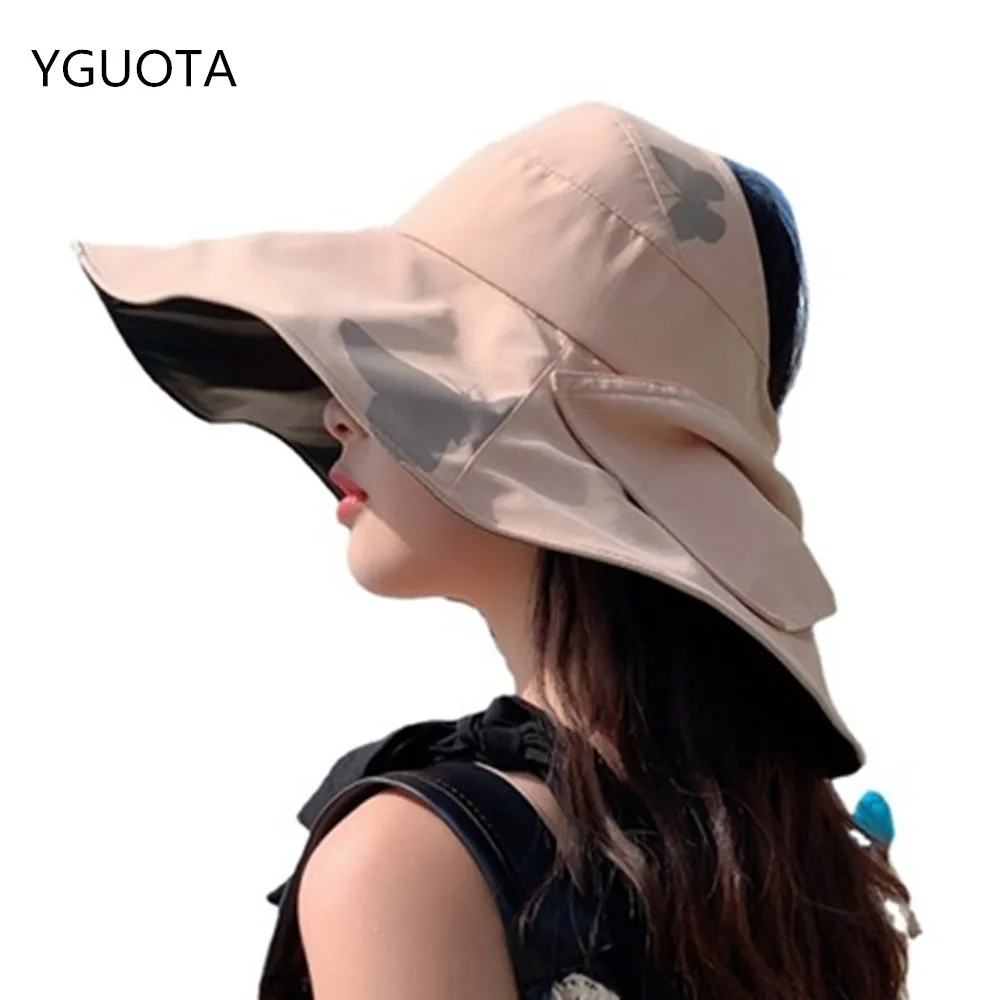 Fisherman Hat Summer Han Edition New Outdoor Leisure Women's Color Bowknot Beach Sun Hat Is Prevented Bask In Face